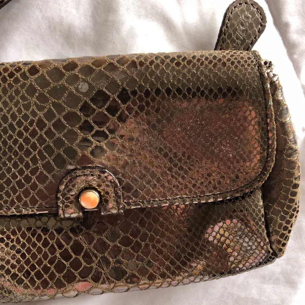 Abaco Python Snake Animal Print Mini Wallet Clutc… - image 3